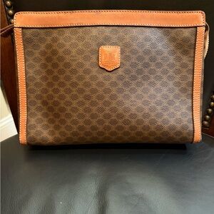 Celine Brown and Tan Clutch